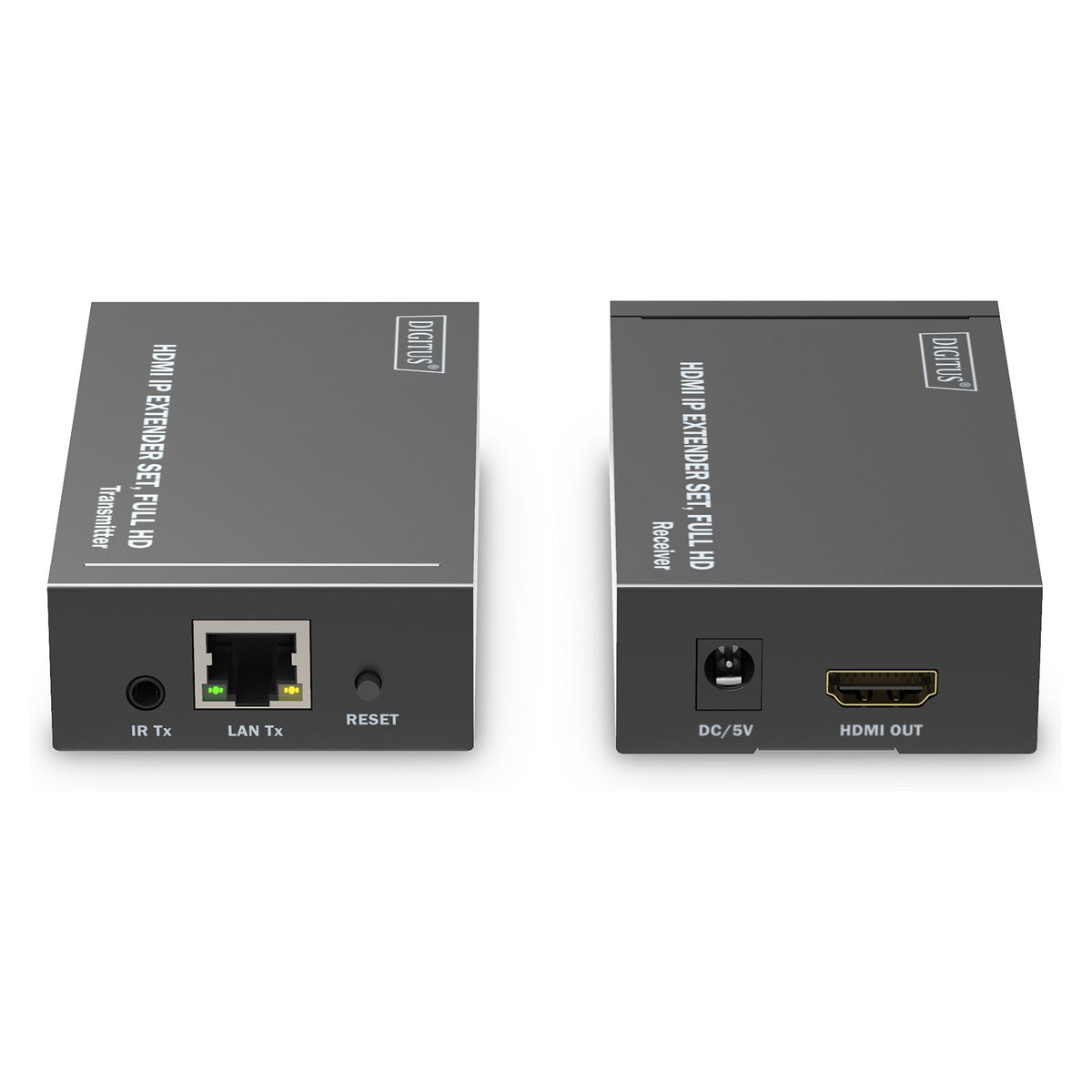 DIGITUS HDMI IP Extender Set HDMI 120m Full HD schwarz