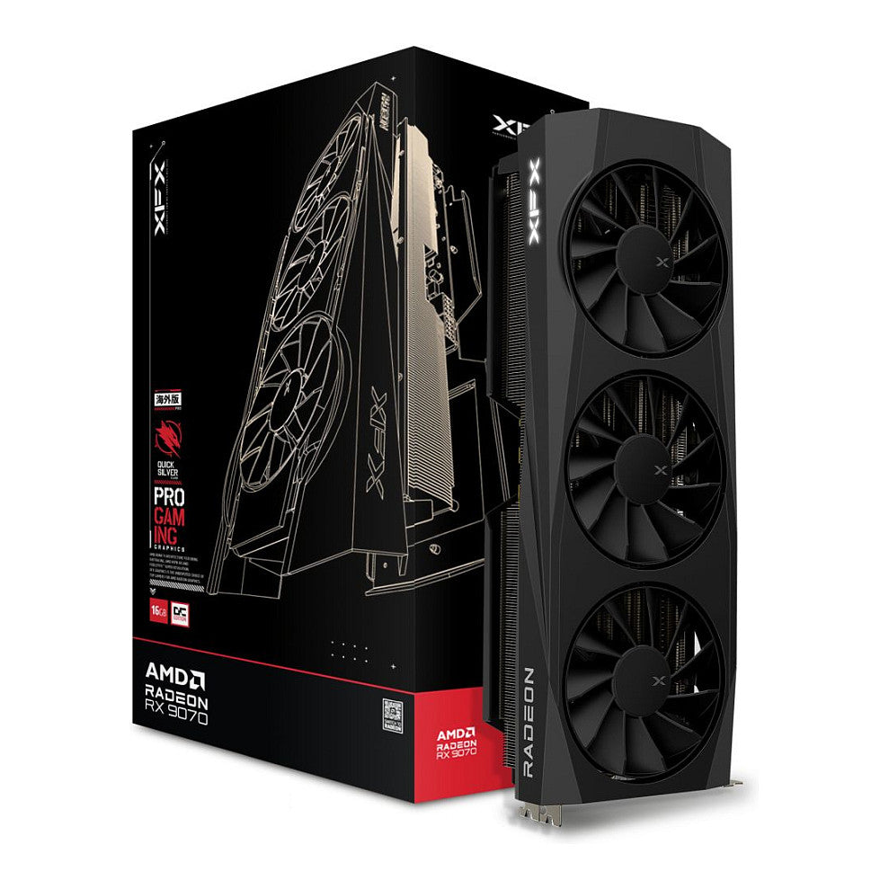 RX 9070 16GB XFX Quicksilver Gaming OC GDDR6 3 Fan