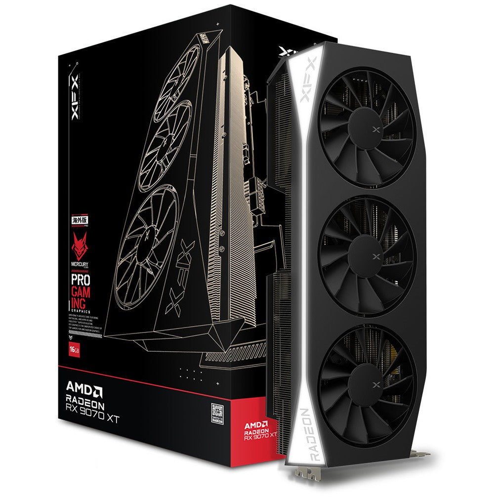 RX 9070 XT 16GB XFX Mercury Gaming LED GDDR6 3 Fan