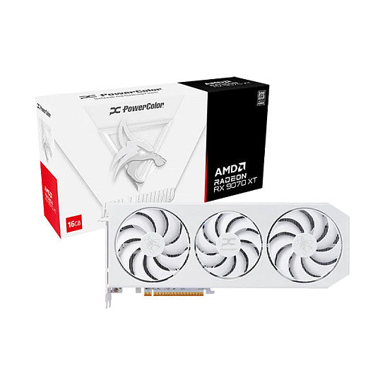RX 9070 XT 16GB PowerColor Hellhound Spectal White OC GDDR6 3Fan