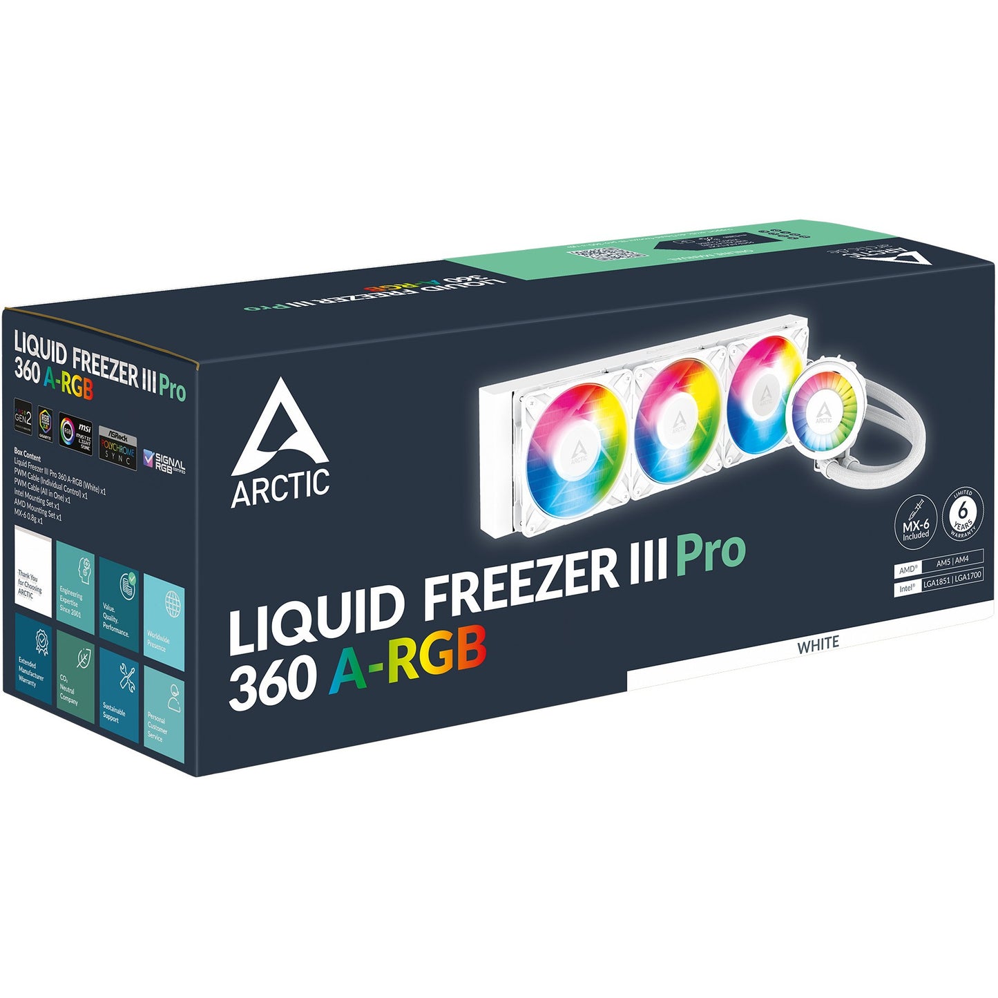 K Cooler Wasserkühlung Arctic Liquid Freezer III PRO 360 ARGB White