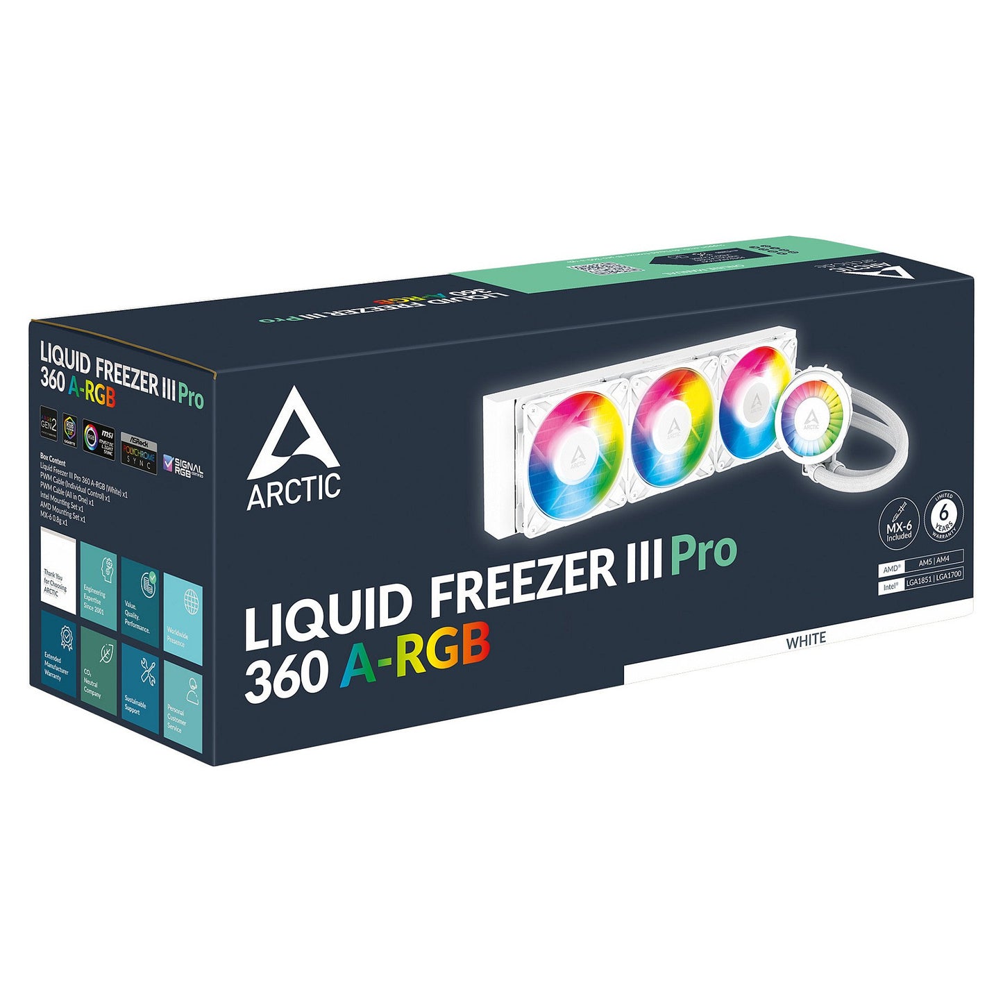 K Cooler Wasserkühlung Arctic Liquid Freezer III PRO 360 ARGB White