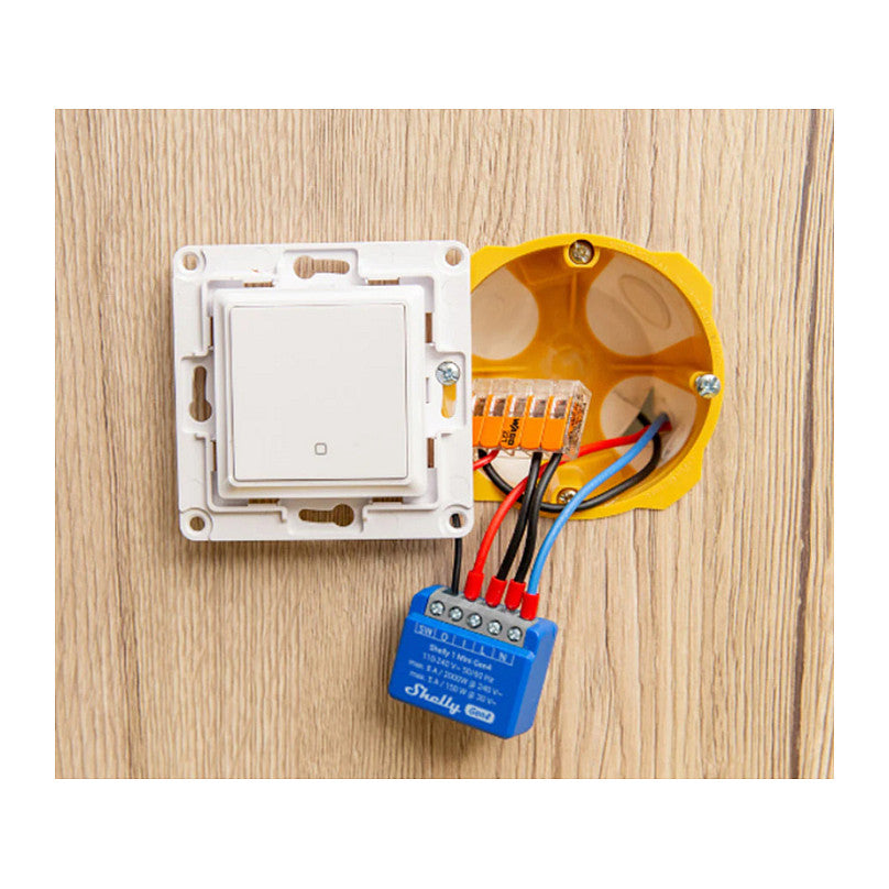 Shelly Relais "1 Mini Gen4" WLAN BT max. 8A 1 Kanal WLAN Matter Zigbee Bluetooth Unterputz