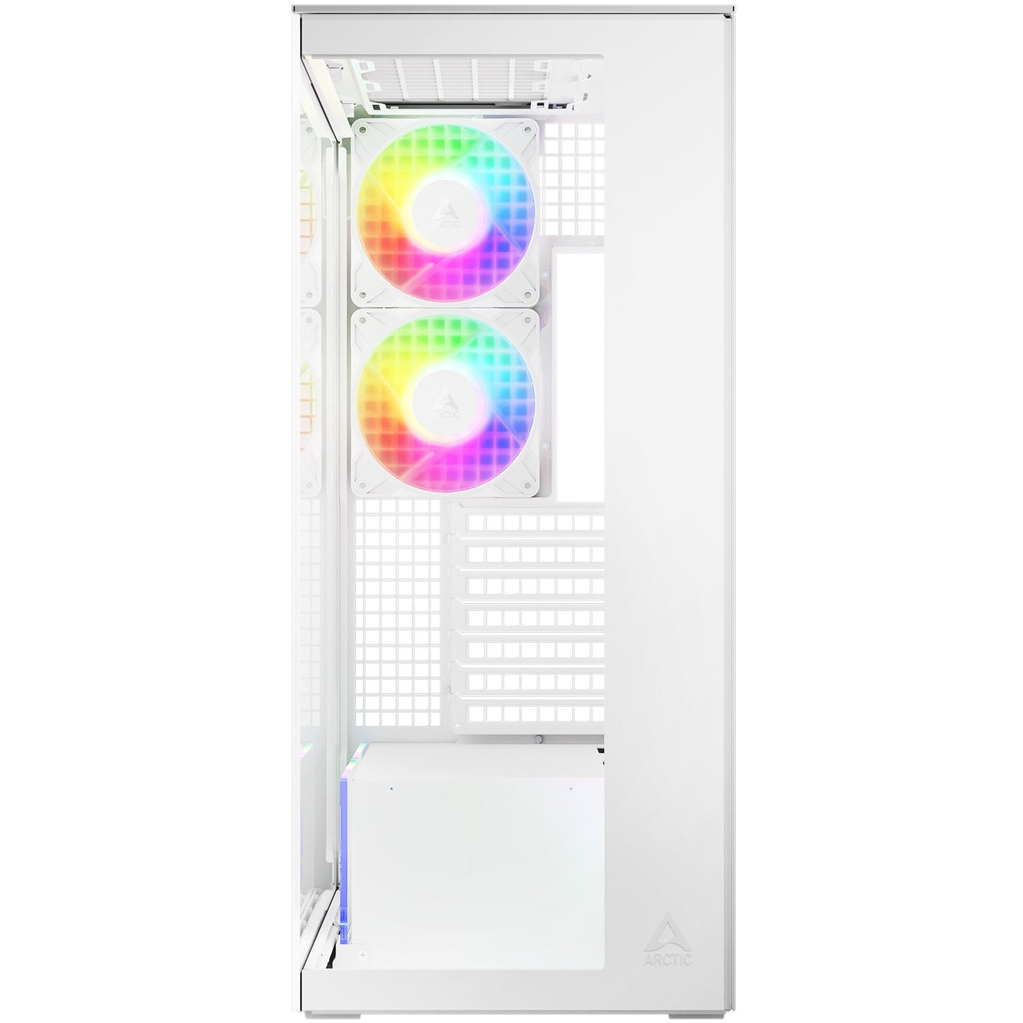 Arctic Xtender (White) transparent window w/o GPU vertical mount