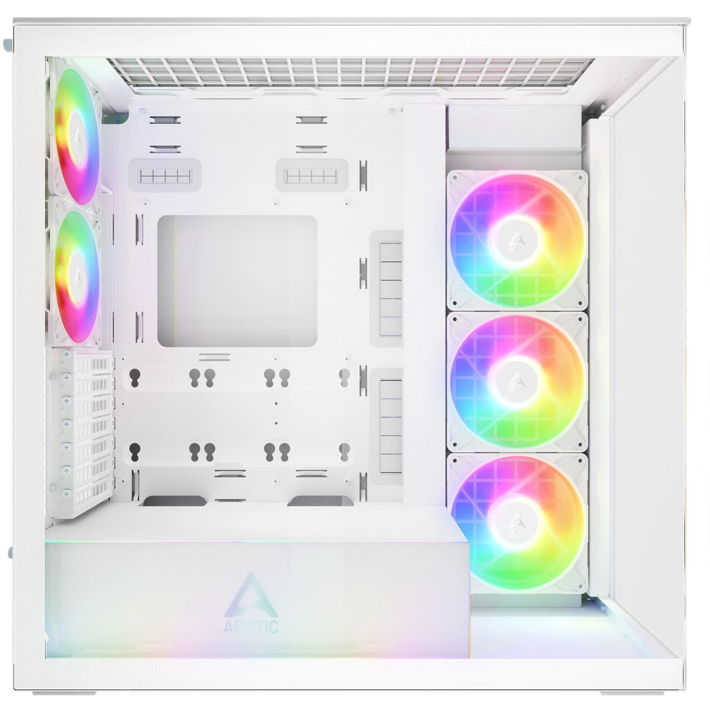 Arctic Xtender (White) transparent window w/o GPU vertical mount