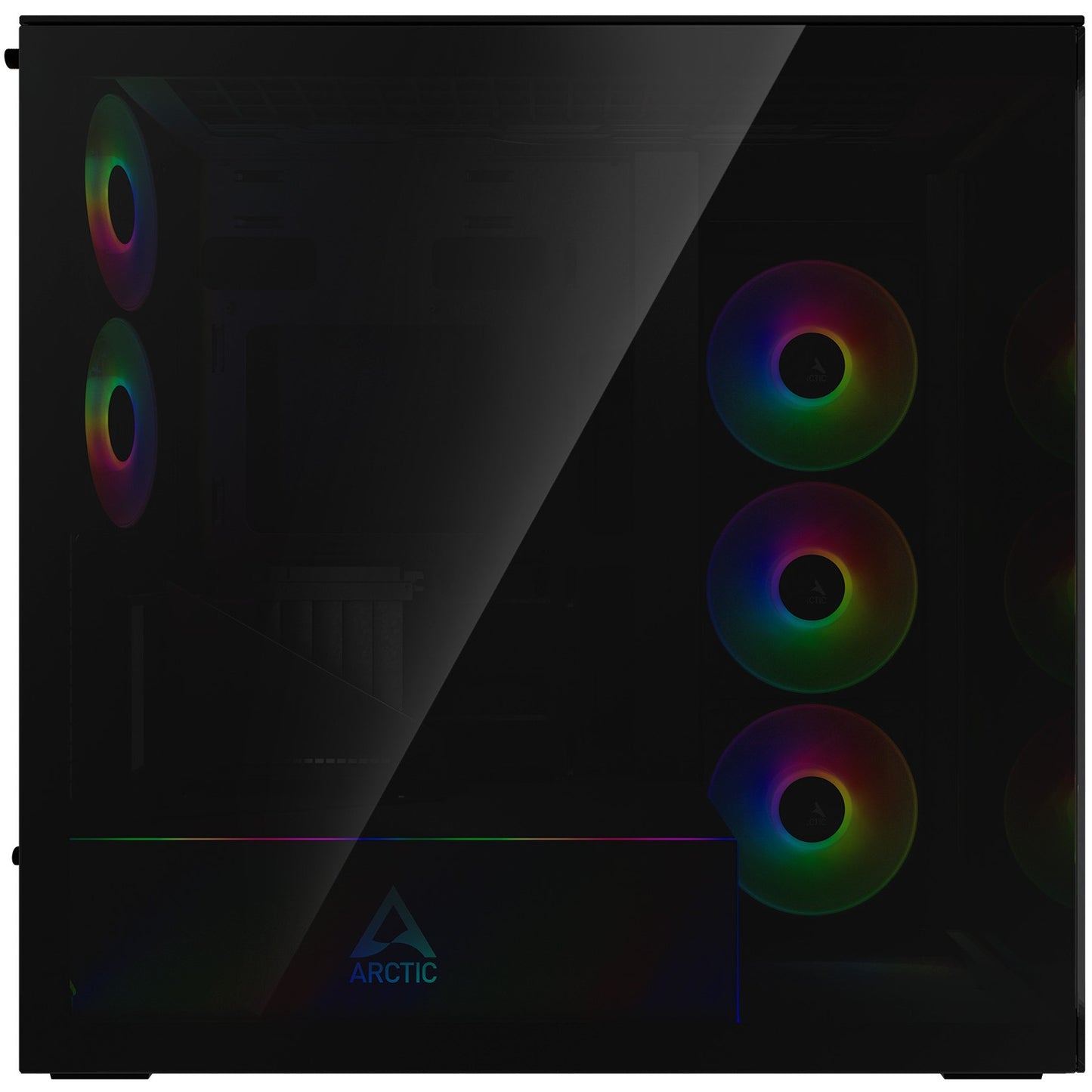 Arctic Xtender (Black) black window with GPU vertical mount