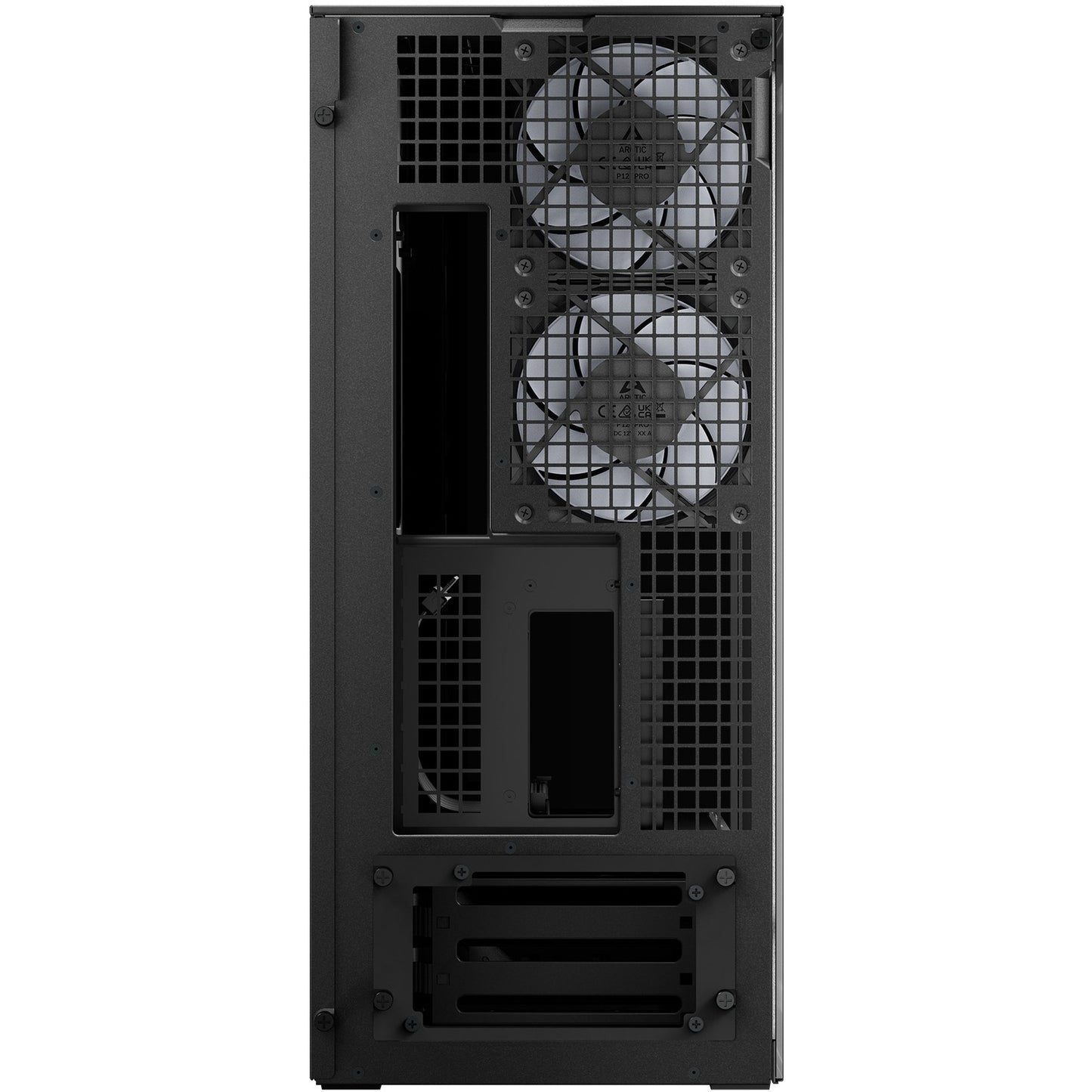 Arctic Xtender (Black) black window with GPU vertical mount
