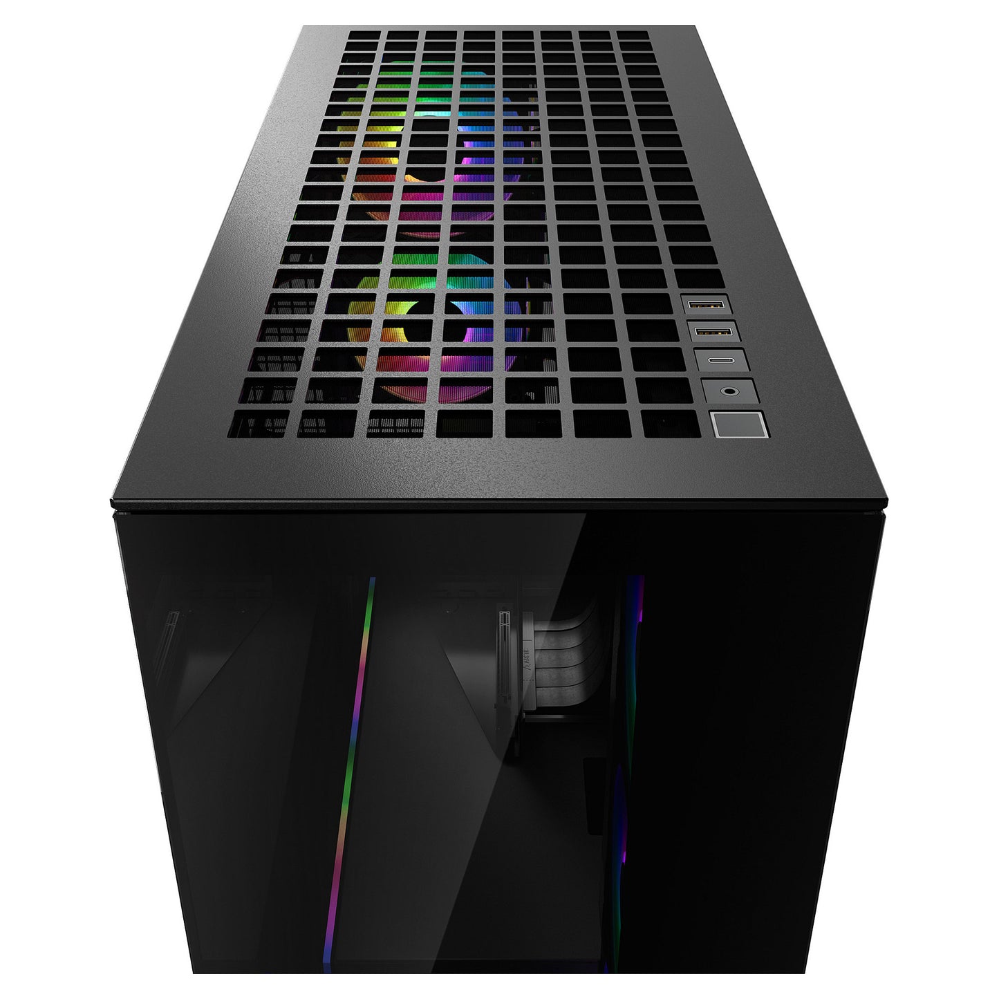 Arctic Xtender (Black) mirrow black window with GPU vertical mount