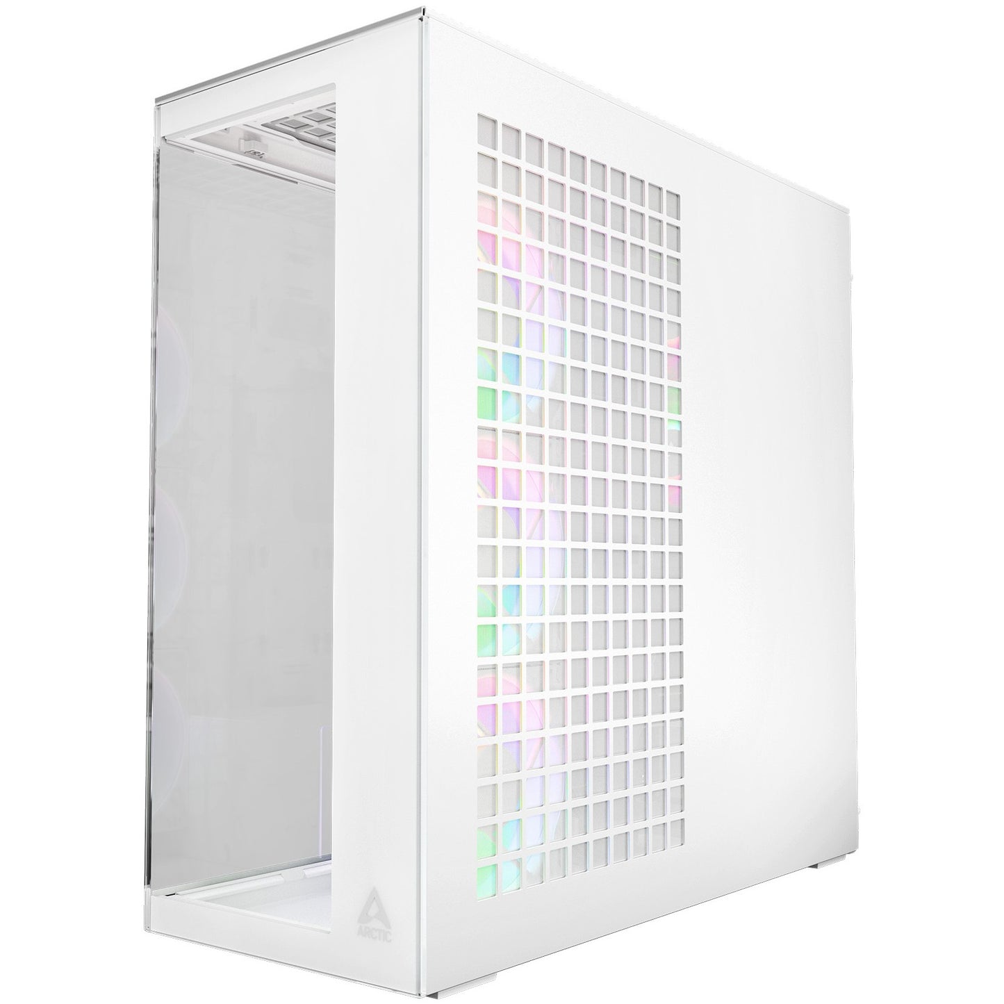 Arctic Xtender (White) transparent window with GPU vertical mount