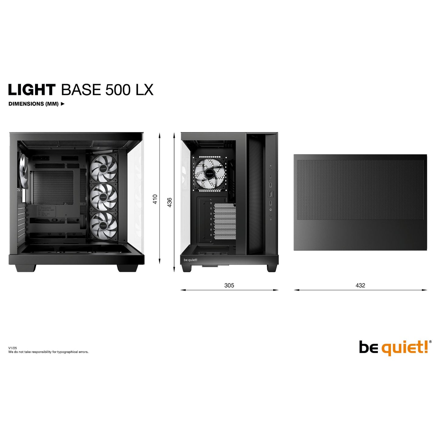 Midi be quiet! Light Base 500 LX Black