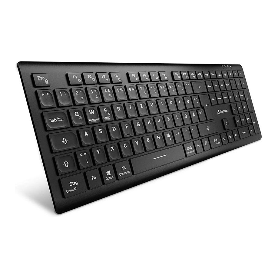 Sharkoon OfficePal K30W DE Layout Rubberdome black