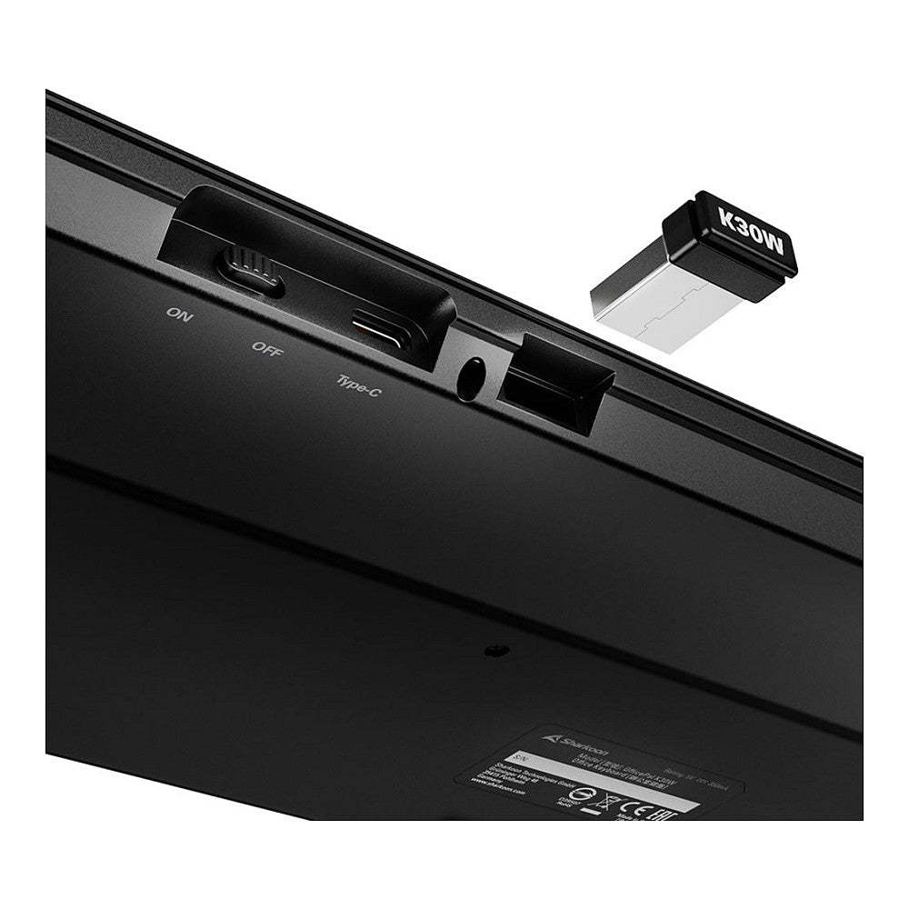Sharkoon OfficePal K30W DE Layout Rubberdome black