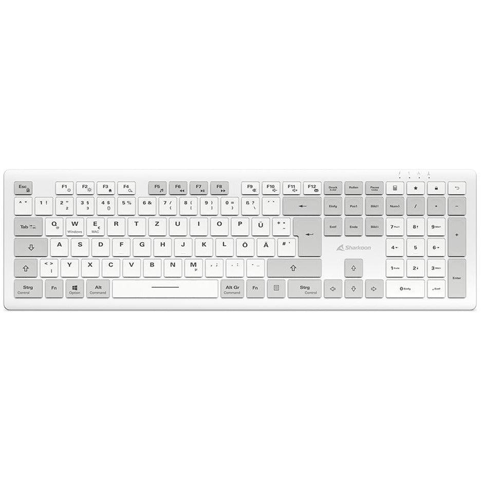 Sharkoon OfficePal K30W DE Layout Rubberdome weiß
