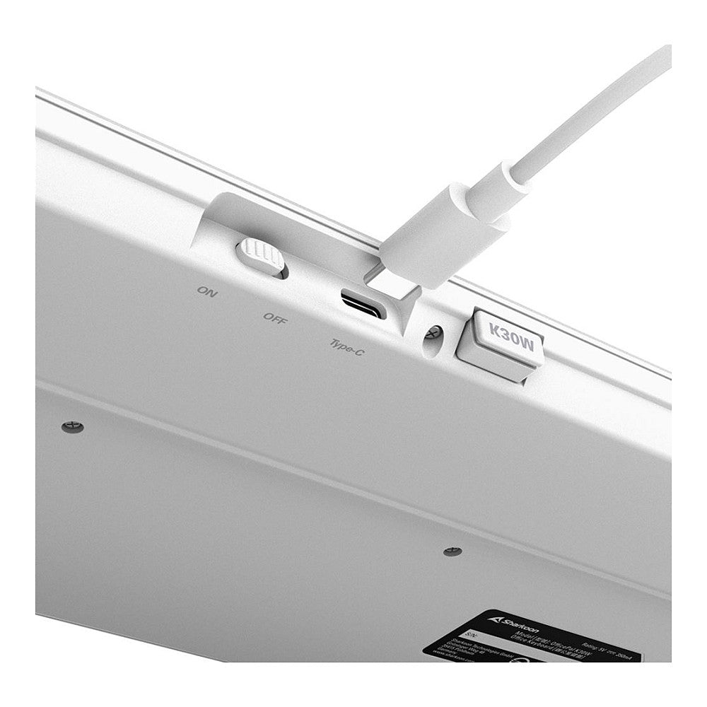 Sharkoon OfficePal K30W DE Layout Rubberdome weiß