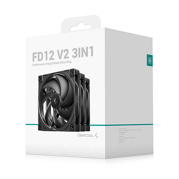 K COOLER DeepCool FD12 V2 120mm PC Gehäuselüfter PWM black