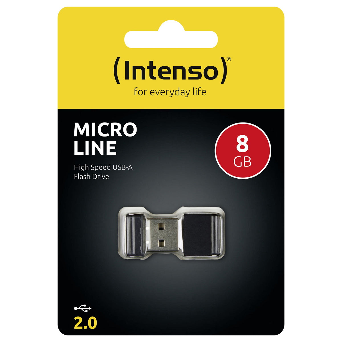 STICK 8GB USB 2.0 Intenso 3500460 Micro Line Black