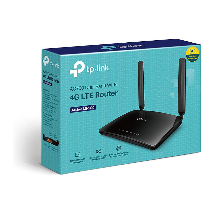 TP-Link Archer MR200 - AC750 Wireless Dual Band 4G LTE Router