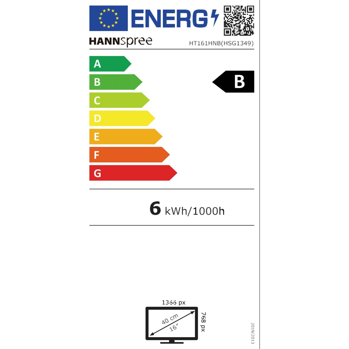 Hannspree 39,6cm (15,6") HT161HNB 16:9 M-Touch HDMI schwarz