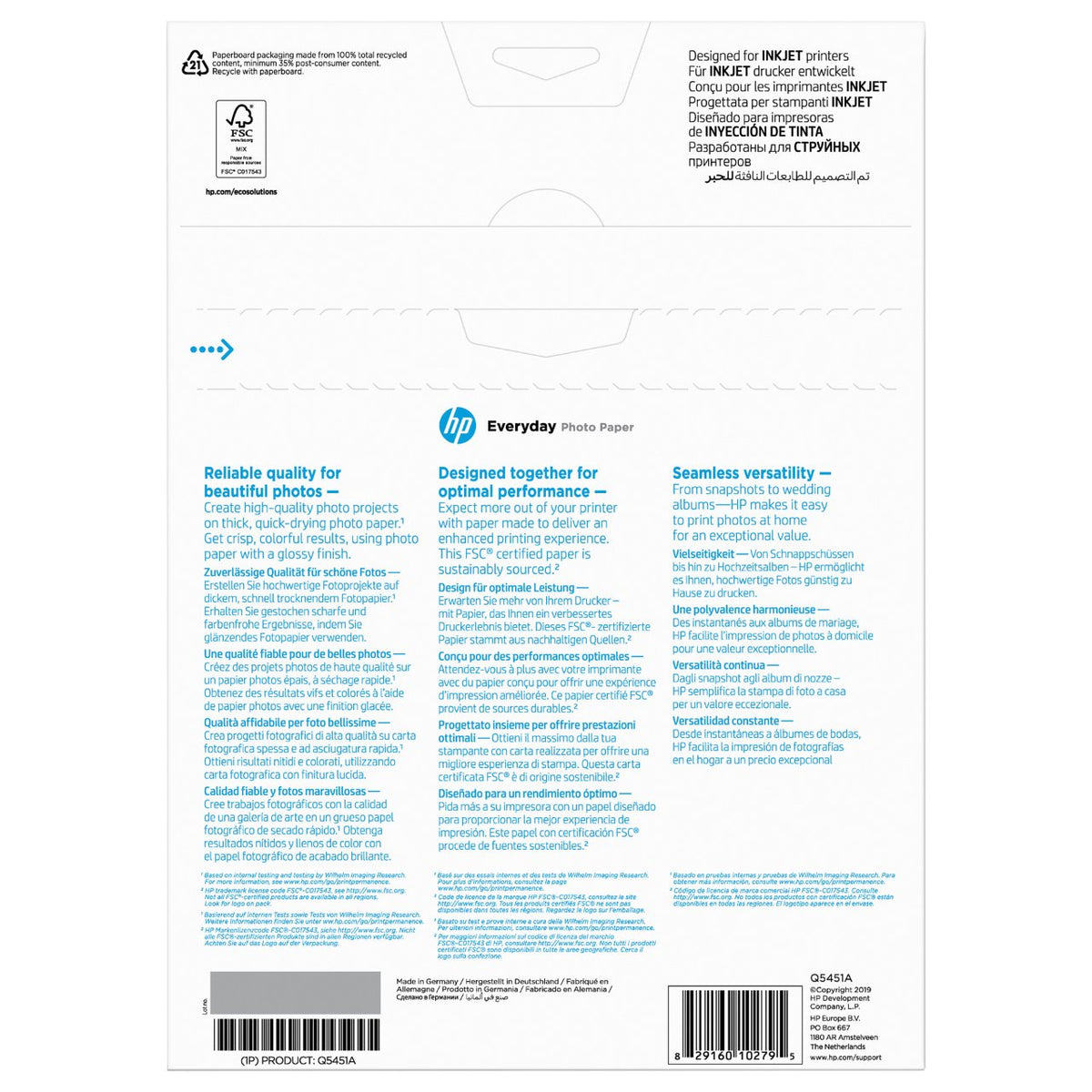 HP Q5451A A4 Fotopapier