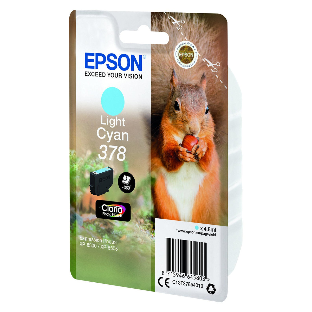 Epson Tinte 378 C13T37854010 Hellcyan bis zu 360 Seiten