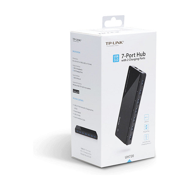 USB3.0 HUB 7Port TP-Link UH720 SuperSpeed 5Gbit/s aktiv mit Netzteil Black