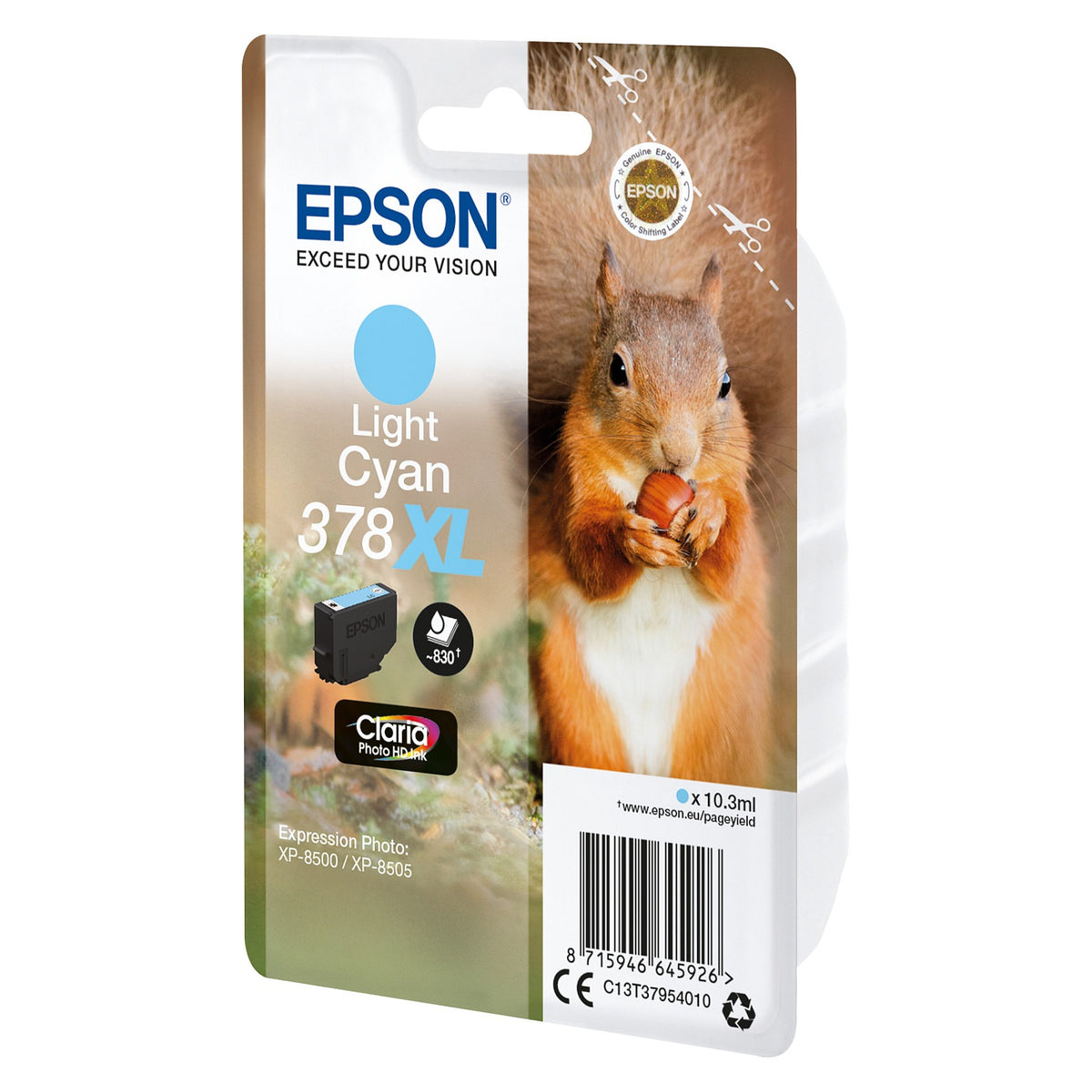 Epson Tinte 378XL C13T37954010 Hellcyan bis zu 830 Seiten
