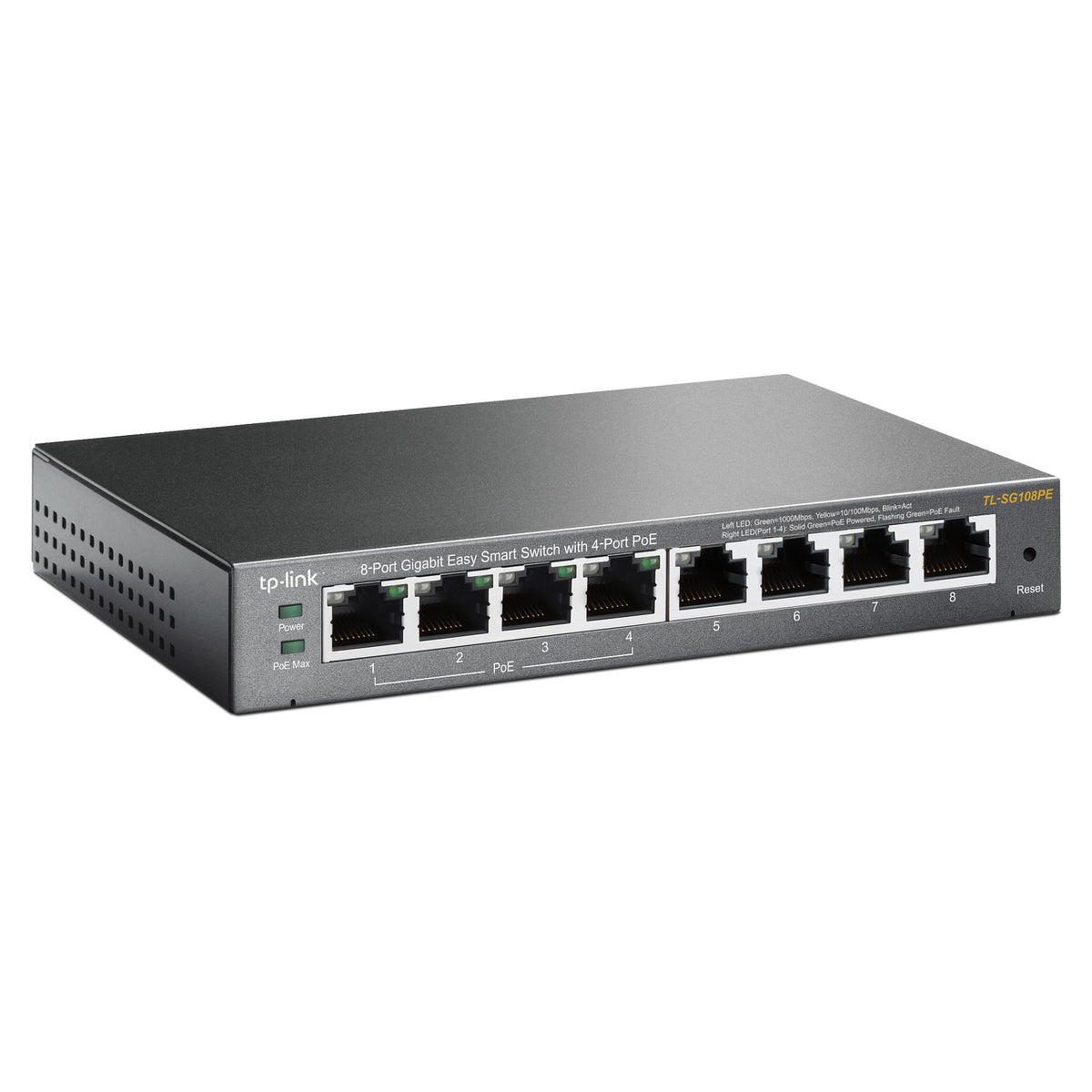 8P TP-LINK TL-SG108PE Metall 4x POE