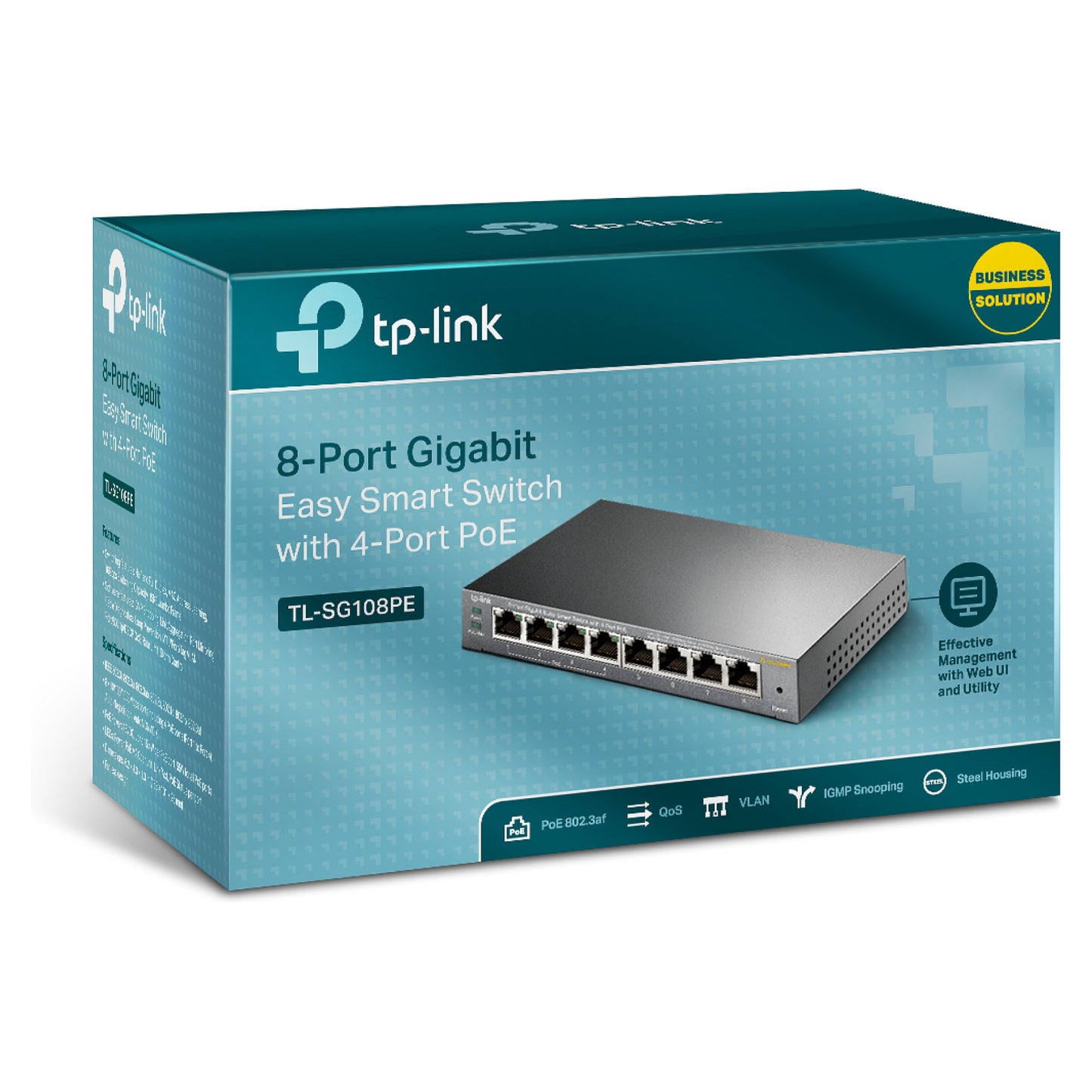 8P TP-LINK TL-SG108PE Metall 4x POE