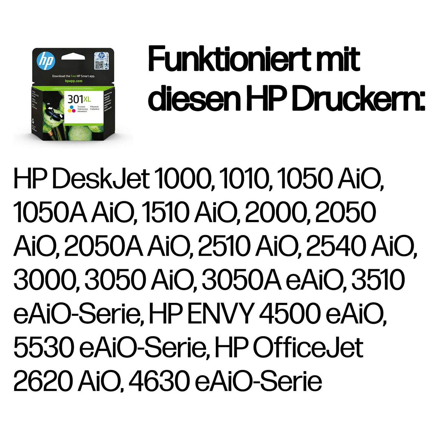 HP Tinte 301XL CH564EE Color (Cyan/Magenta/Gelb)