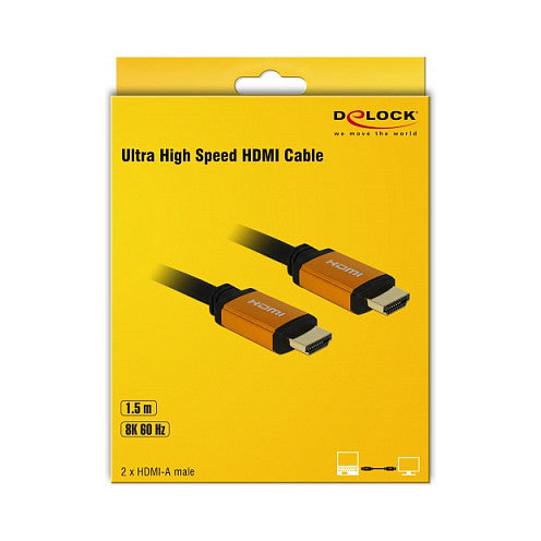 DELOCK Ultra High Speed HDMI Kabel 48 Gbps 8K 60Hz 1.5m