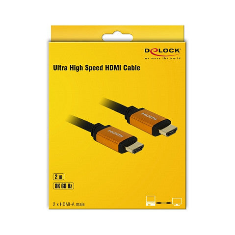 DELOCK Ultra High Speed HDMI Kabel 48 Gbps 8K 60Hz 2m