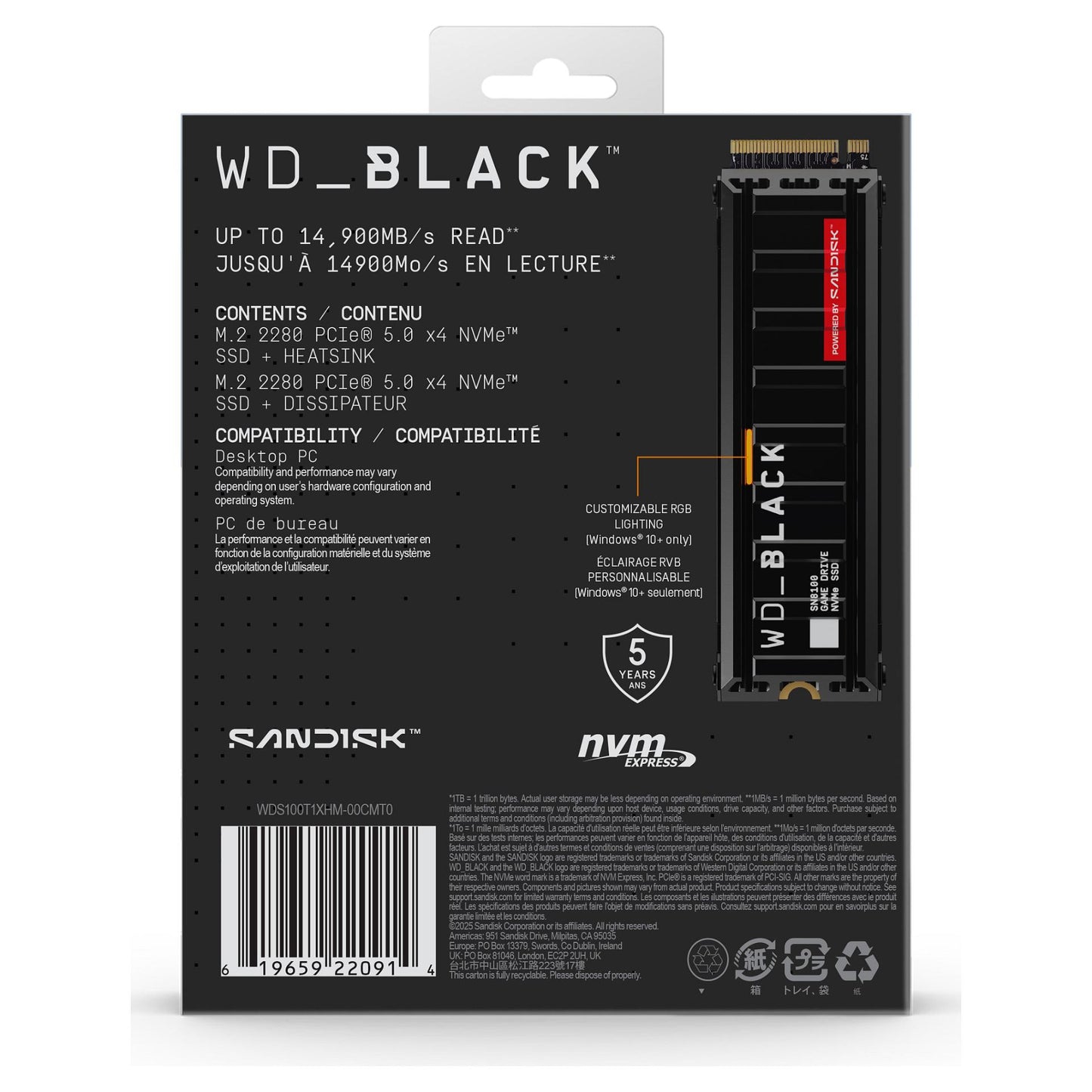 M.2 1TB WD BLACK SN8100 SM2508