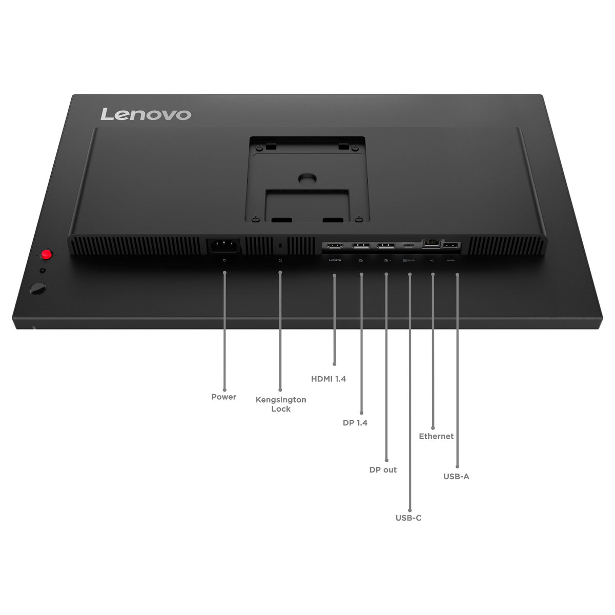60,5cm/23,8" (1920x1080) Lenovo ThinkVision T24D-40 16:9 FHD IPS 4ms 120Hz HDMI DisplayPort USB-C USB LAN VESA Speaker Black