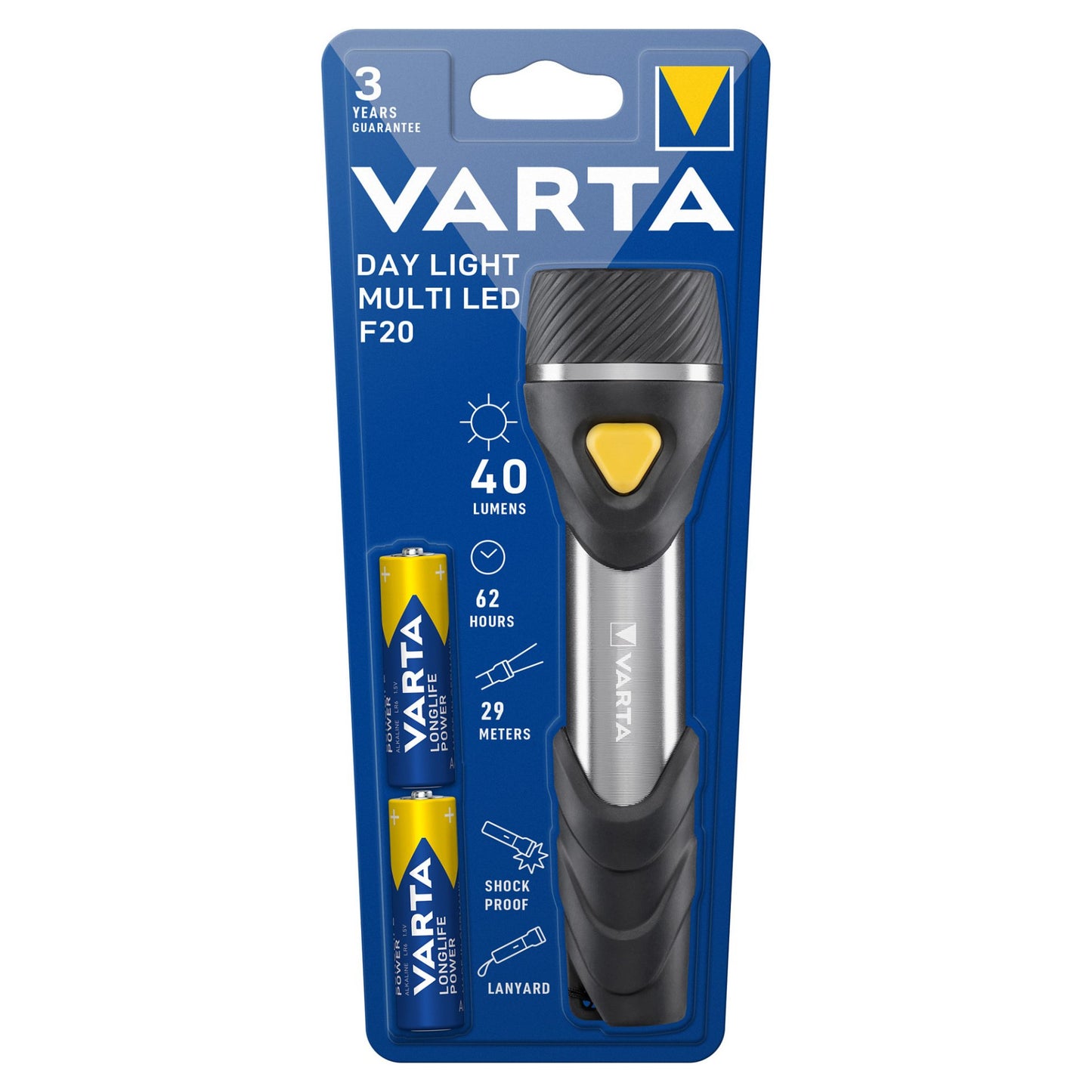 Varta Taschenlampe Day Light Multi LED F20 2AA