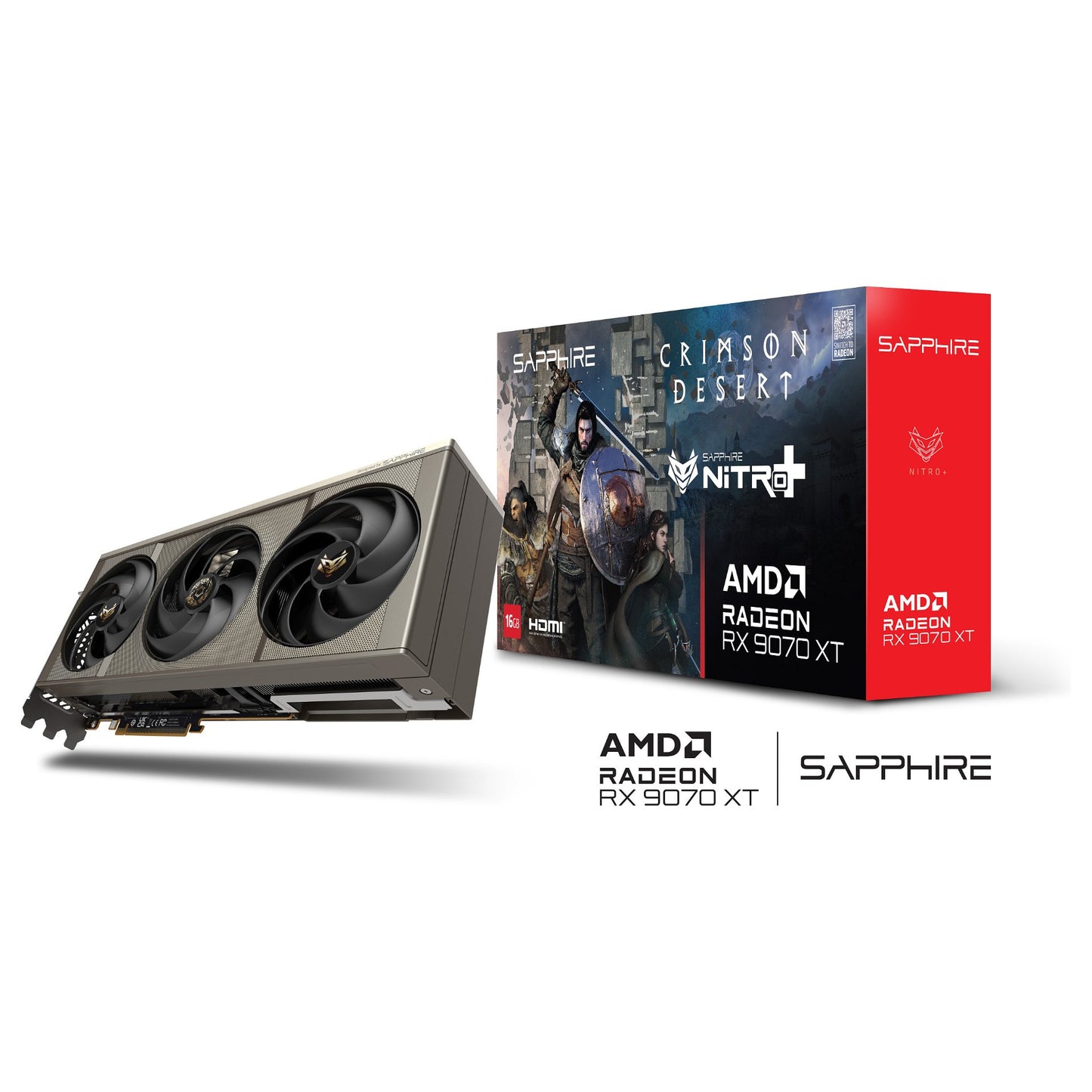 RX 9070 XT 16GB Sapphire Nitro+ Crimson GDDR6 3 Fan