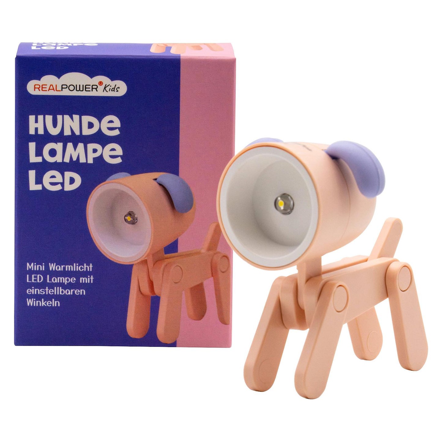RealPower LED-Tier Taschenlampe Pink dog