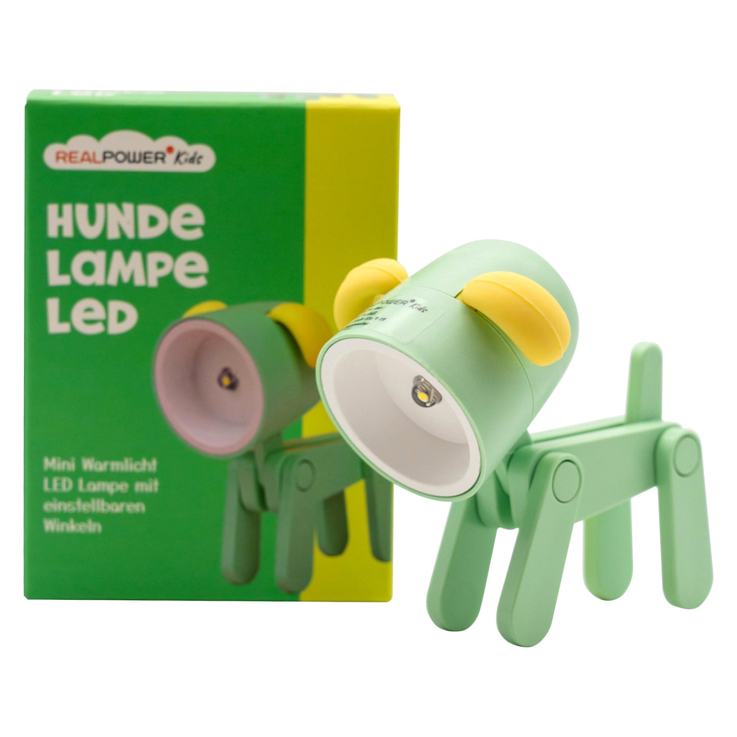 RealPower LED-Tier Taschenlampe Green dog