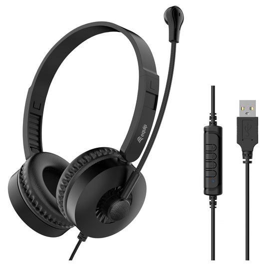 Equip Stereo-Headset Wired mit Mikro USB-A 2.00m schwarz