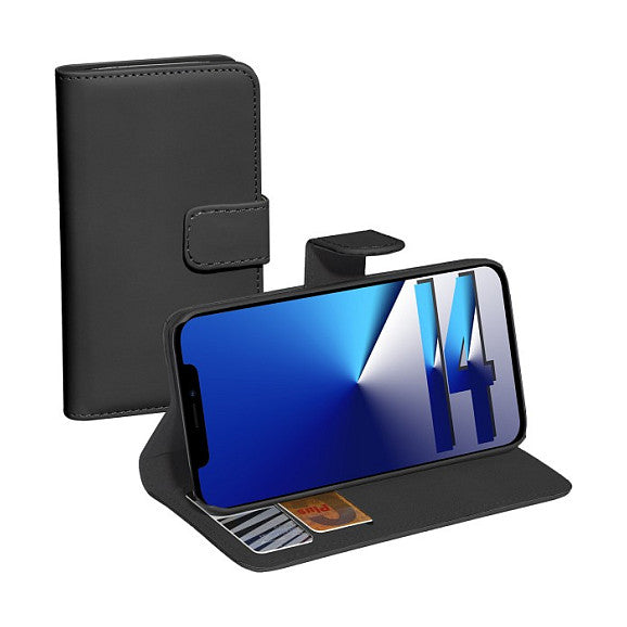 PEDEA Book Cover Classic fr iPhone 14, schwarz
