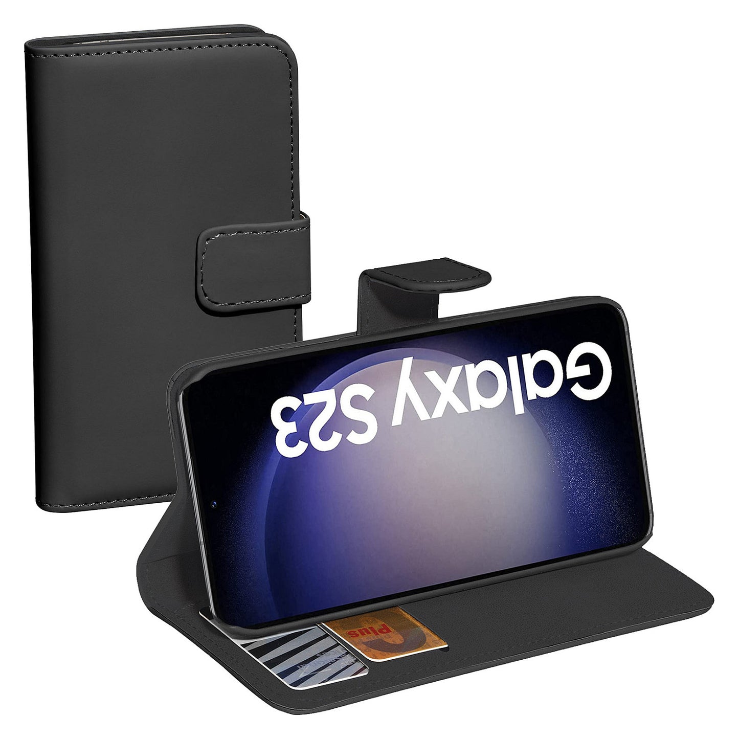 PEDEA Book Cover Classic fr Samsung Galaxy S23 FE 5G, schwarz