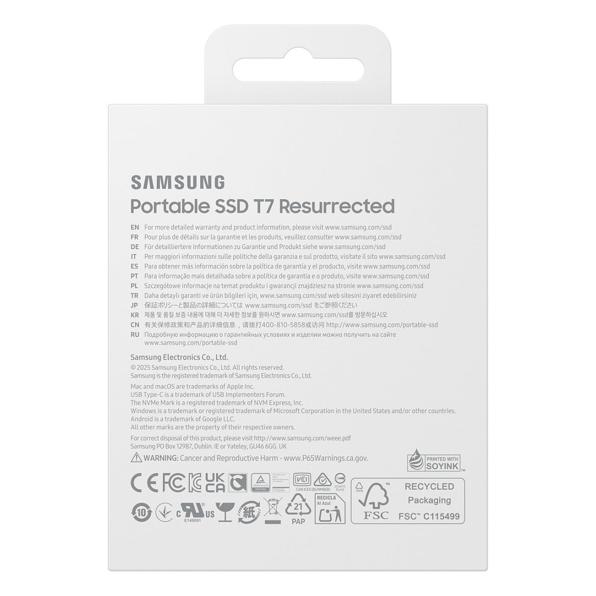 1TB Samsung Portable SSD T7 Resurrected USB-C 3.1 (10Gb/?s) Silber externe Festplatte SSD