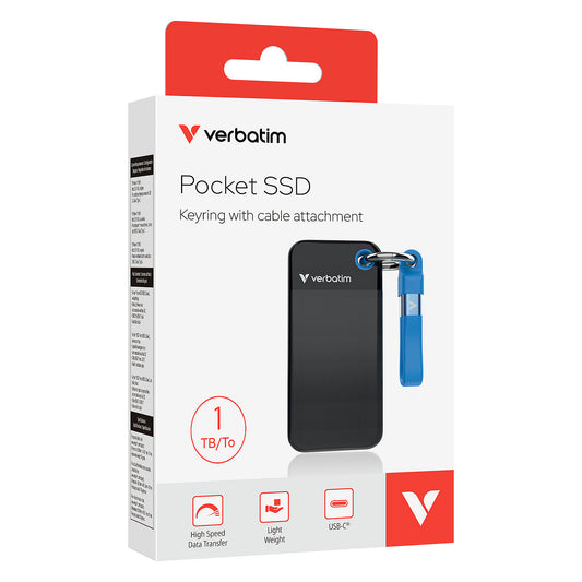 1TB Verbatim Pocket USB 3.2 Typ-C schwarz-blau