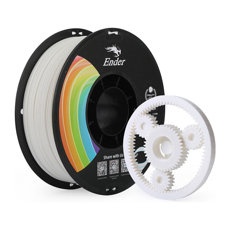 Creality PLA+ Filament White, 3D-Filament (wei, 1 kg, 1,75 mm, auf Rolle)