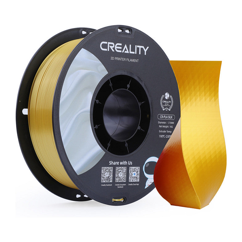 Creality CR-Silk PLA Filament Gold, 3D-Filament (1 kg, 1,75 mm, auf Rolle)
