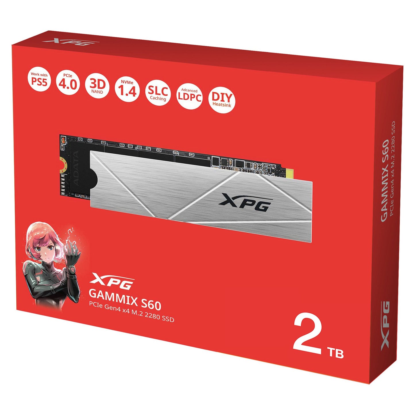 M.2 2TB ADATA XPG GAMMIX S60 BLADE (PCIe 4.0 x4, NVMe, M.2 2280)