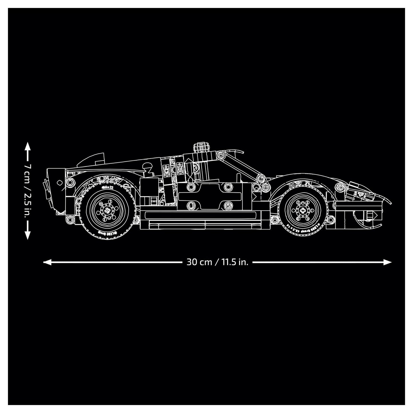 LEGO 42223 Technic 1966 Ford GT40 MKII Rennwagen