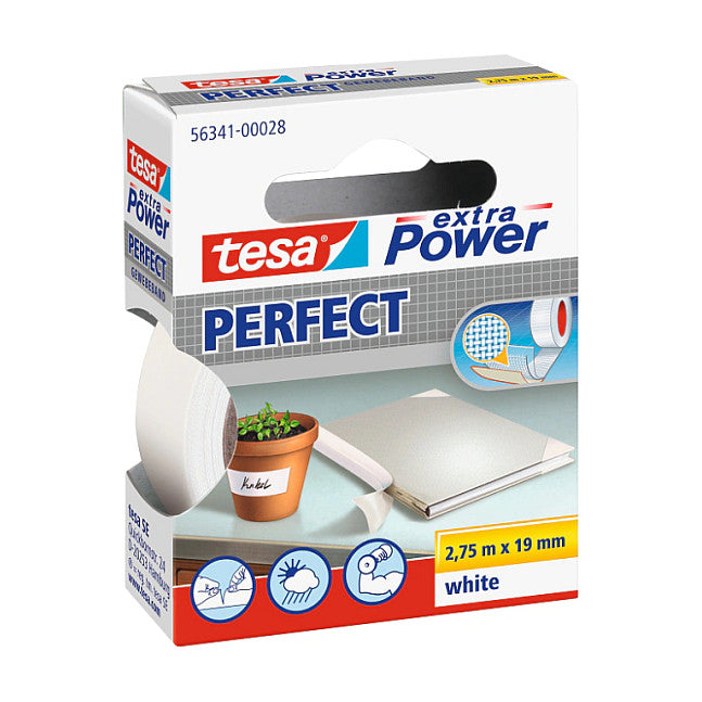 Tesa Gewebekleb. 2,75m x 19mm extra Power wei Perfekt 56341