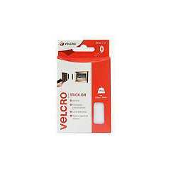 VELCRO Klettband Selbstklebend, Haken & Flausch 20mm x1m Wei