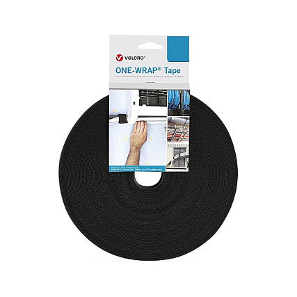VELCRO One Wrap Band 20 mm breit, schwarz, 25 m