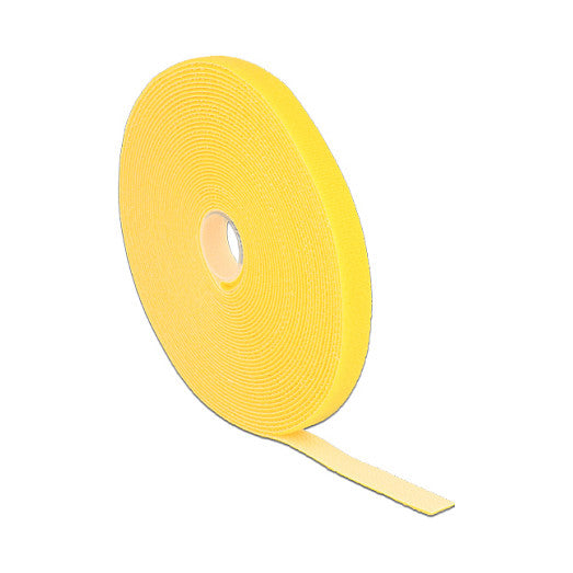 Klettband auf Rolle L 10 m x B 13 mm gelb
